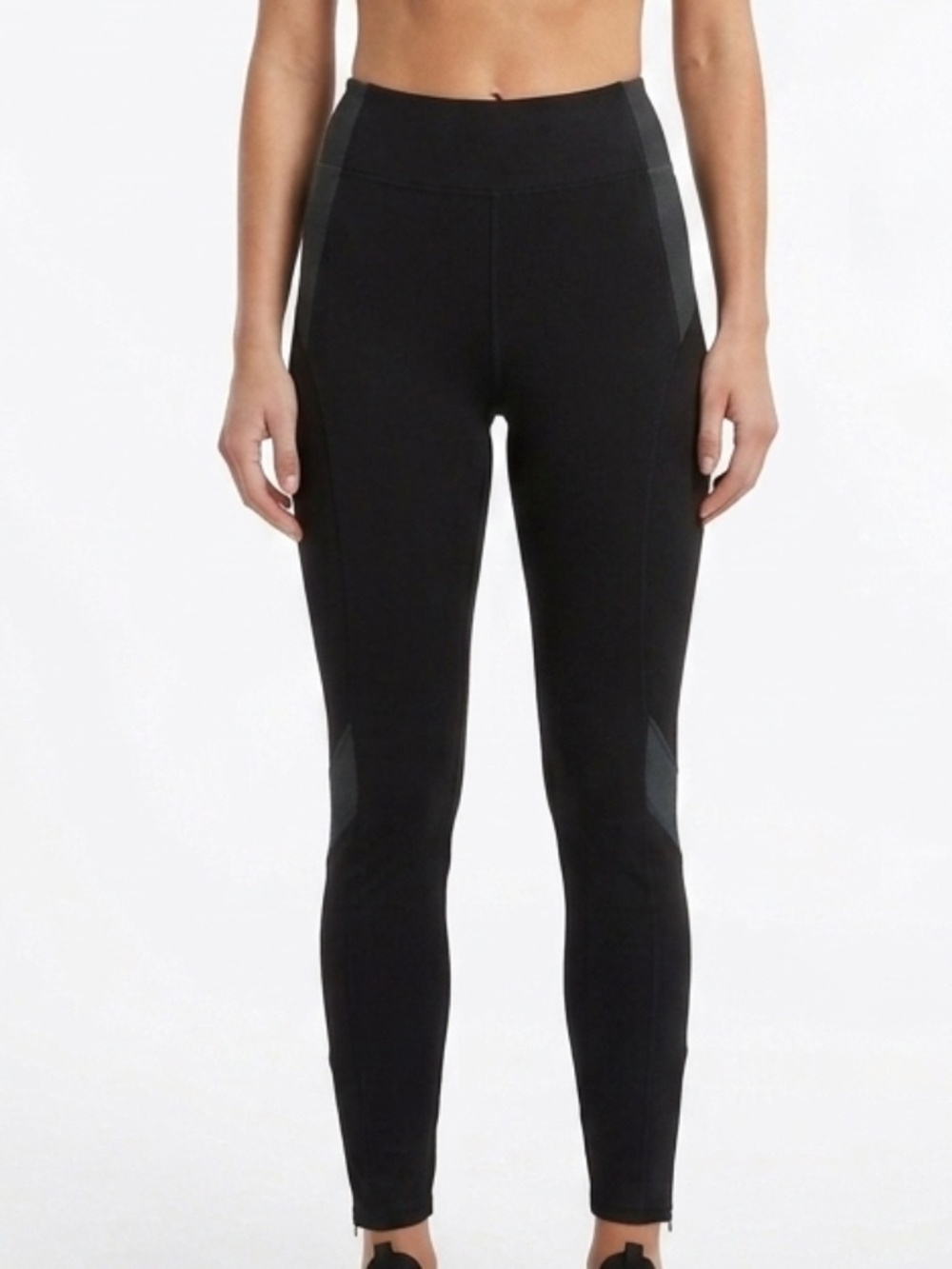 FP Movement by Free People Dark Leggings with Ankle Zippers